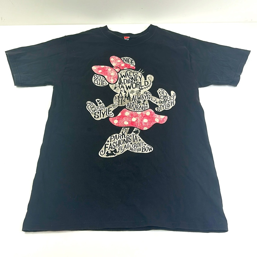Disney Red and Black Short Sleeve Tee
